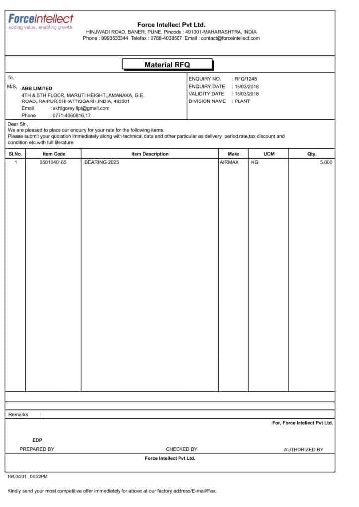 Material Management formats | Material Management templates | MM formats